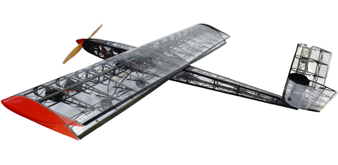 Drone showing the deformed main wing
