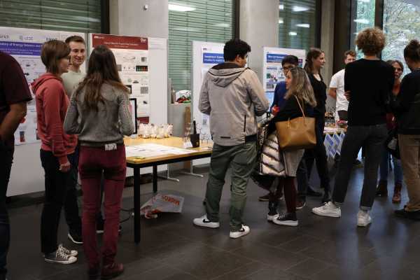 Visitors in the LEE foyer