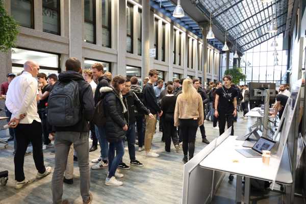 Visitors in the CLA hall