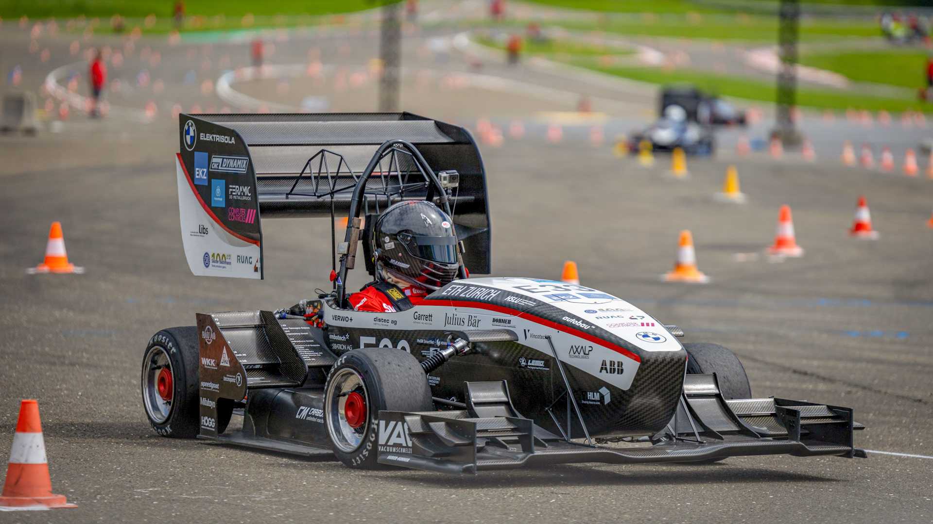 Race car on the track